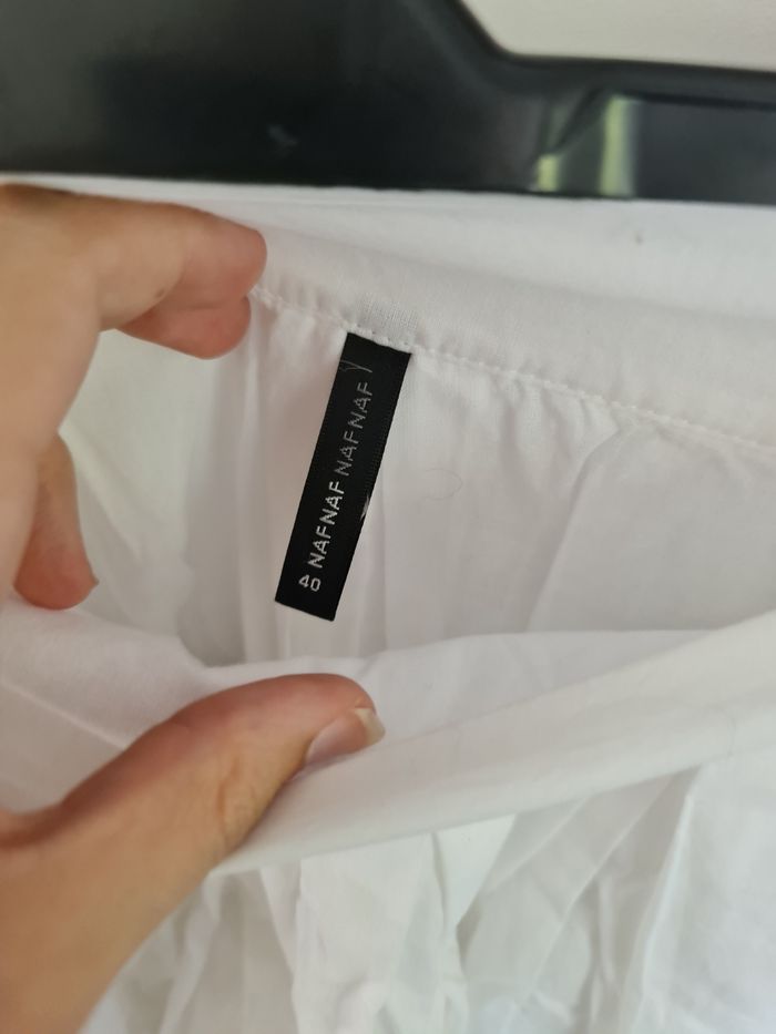 Jupe Naf Naf blanche taille 40 L - photo numéro 3