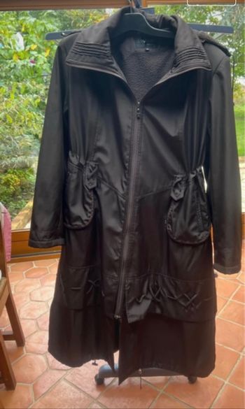 Manteau long marron femme doublé polaire chaud et élégant