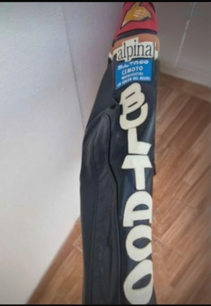 Veste moto vintage en cuir véritable - photo numéro 7