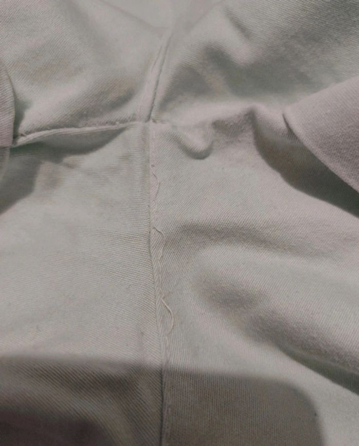 Short en jean vert d'eau boutons dorés - photo numéro 12