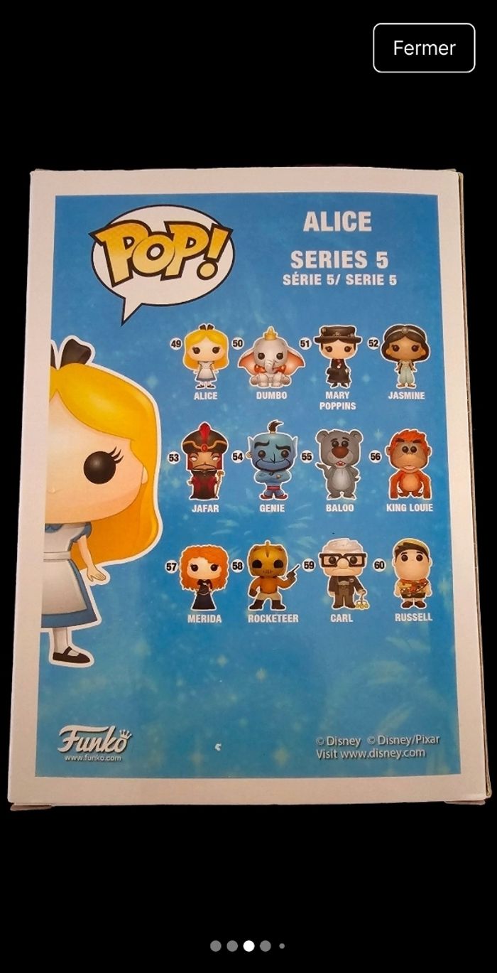 Funko pop 49 Alice au pays des merveilles Disney - photo numéro 3