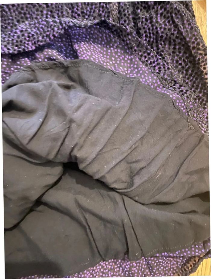 Robe noire à points violets Claudie Pierlot taille 36 - photo numéro 4