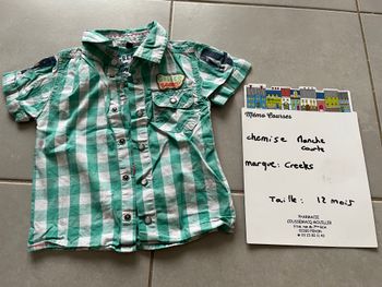 Chemise garçon 12 mois