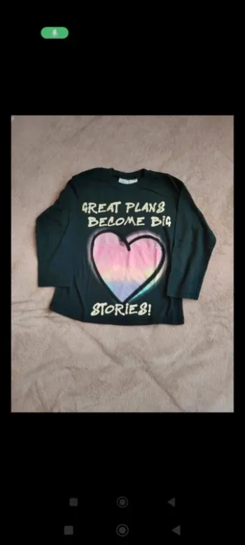 T-shirt à manches longues pour les filles de 4-5 ans