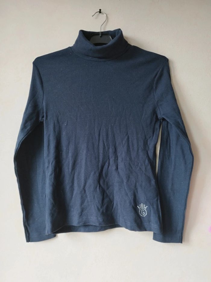 T-shirt col roulé marine
