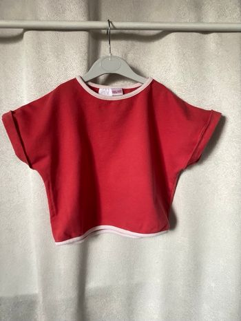 T-shirt pull léger chauve-souris saumon 9-12 mois Zara