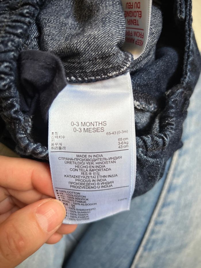 Combinaison en jean/ barboteuse - photo numéro 6