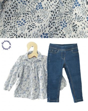 23-24 mois 2 ans ensemble chemise tape a l oeil et pantalon Gémo