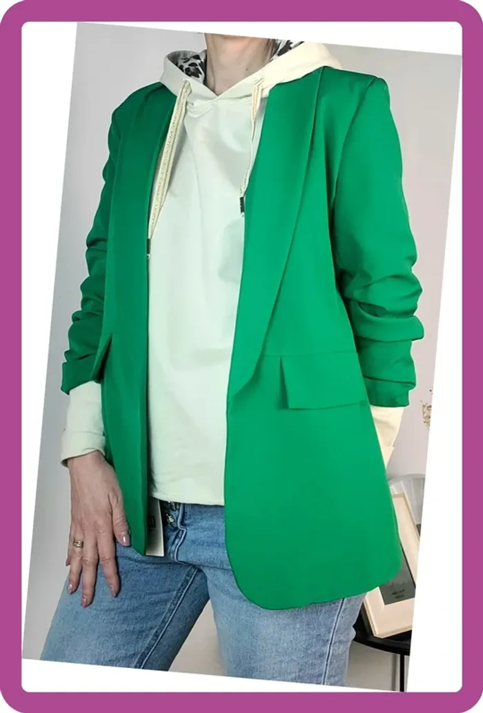 Blazer manches froncées, NEUF avec étiquette - photo numéro 2