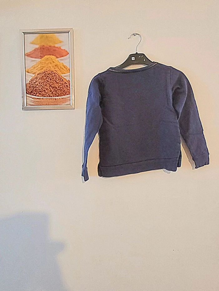Pull bleu marine Motif étoile filante taille 6 ans - photo numéro 4