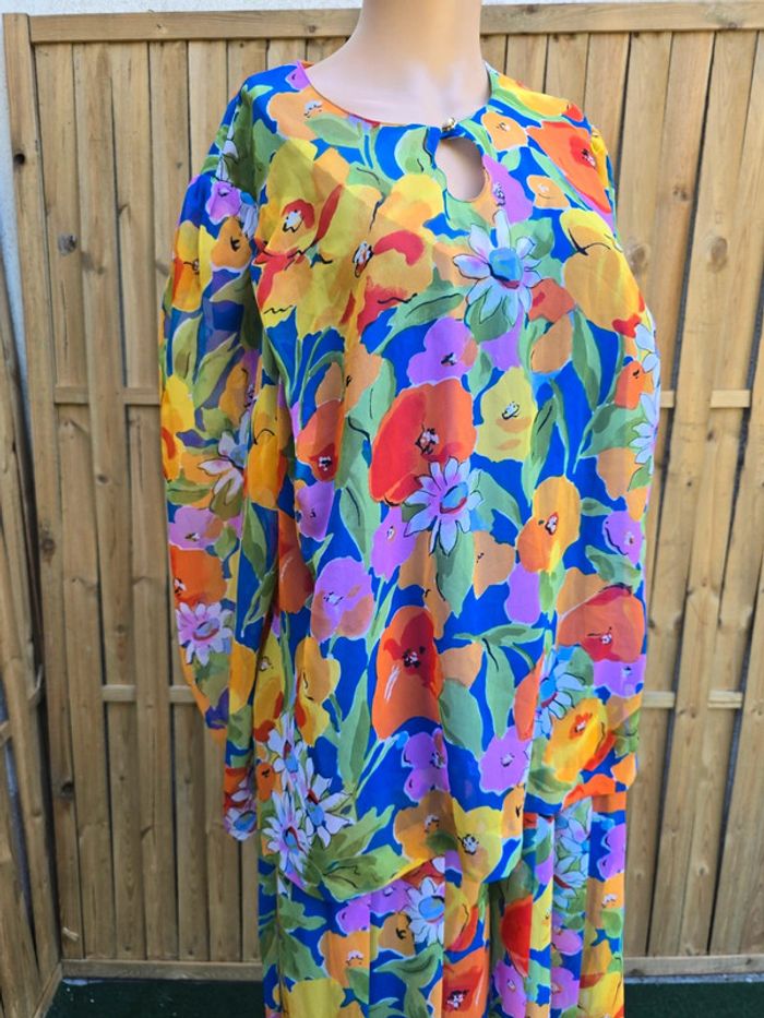 Robe fleurie légère 🍒vintage 80 Paul Mausner🍒taille 42 - photo numéro 7