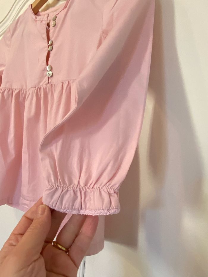 Blouse froncée rose taille 6 ans - photo numéro 7