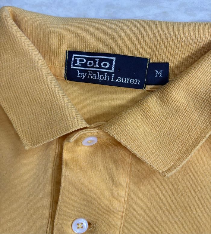 T-shirt Polo manche courte jaune moutarde Ralph Lauren - M - photo numéro 6