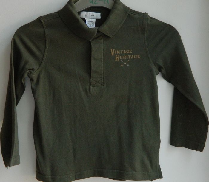 Polo manches longues T 4 ans "La Redoute"