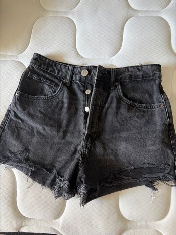 Short en jean noir 