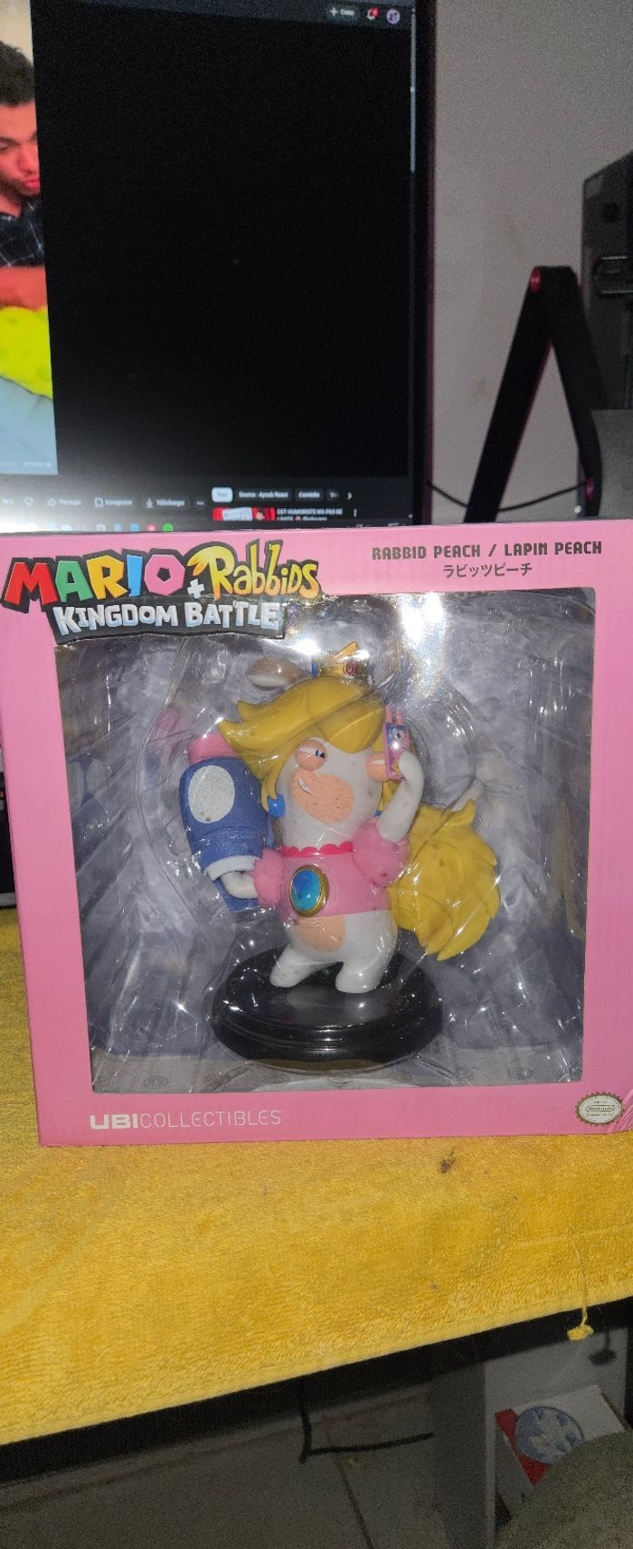 Figurine Peach Lapin du Jeu Vidéo : Mario + Lapins Crétins Kingdom Battle