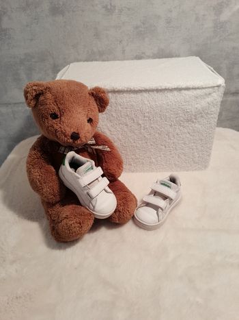 : Baskets Bébé Adidas Advantage 2.0 I - Scratch - Blanc/Vert - T. 20