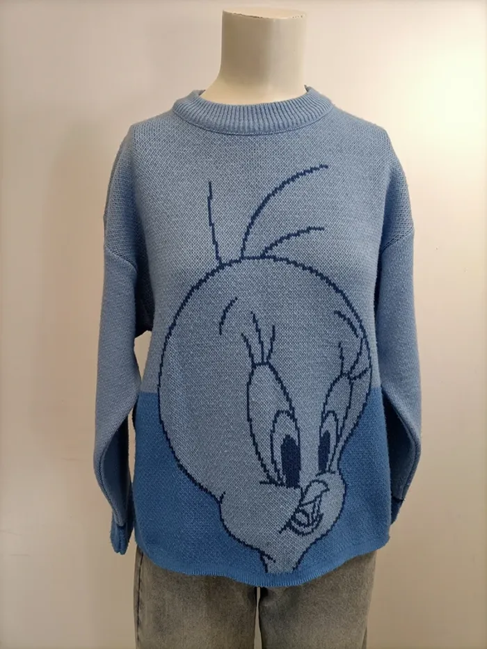 Pull à manches longues Titi Disney - Looney toon S femme / 14ans S bleu ciel A441