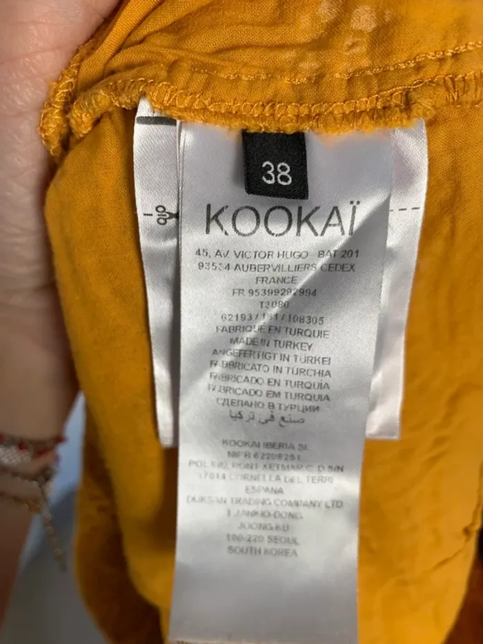 Short dentelle ocre Kookaï taille 38 - photo numéro 9