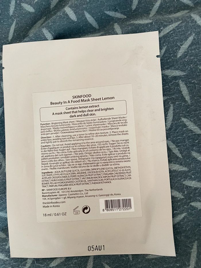 Masque visage lemon skinfood - photo numéro 2