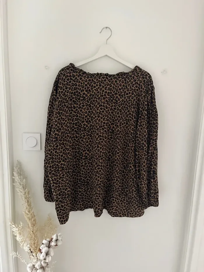 Blouse, léopard, manches longues Kiabi - photo numéro 4