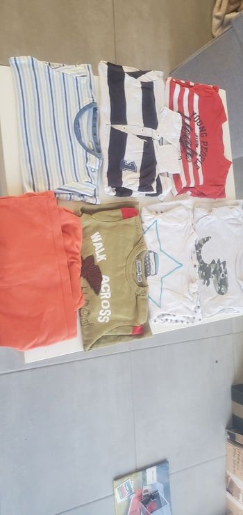 Lot de 7 T-shirts manches longues taille 18 mois