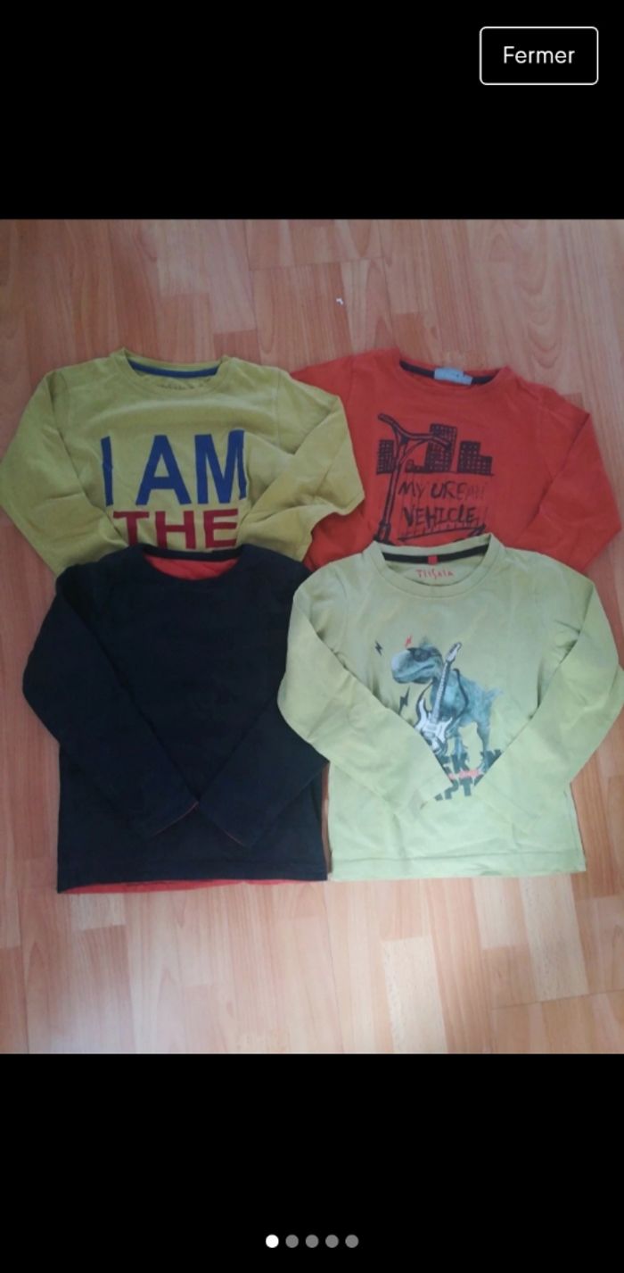 Lot de 4 tee shirt manches longues