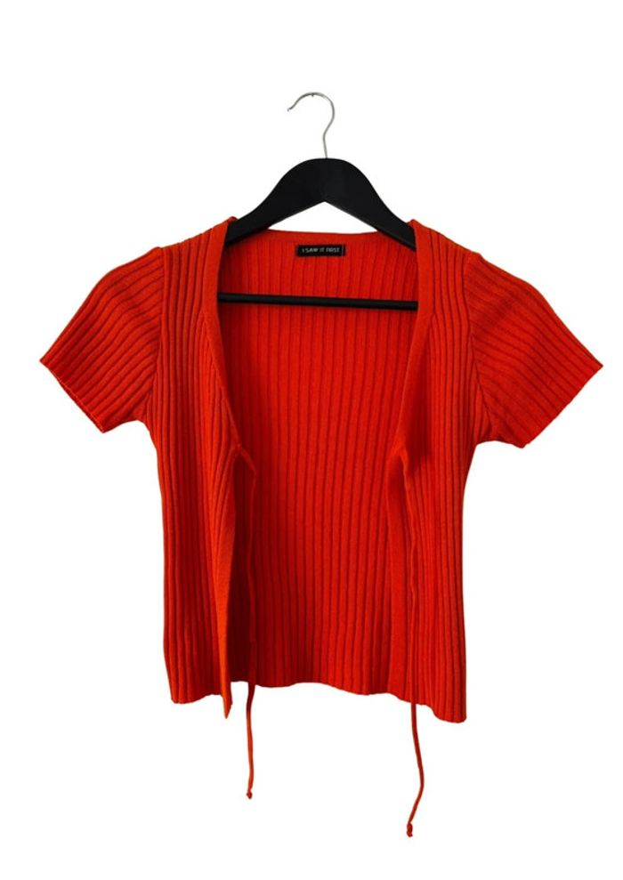 Gilet court côtelé orange vif I Saw It First Taille XS/S - photo numéro 5