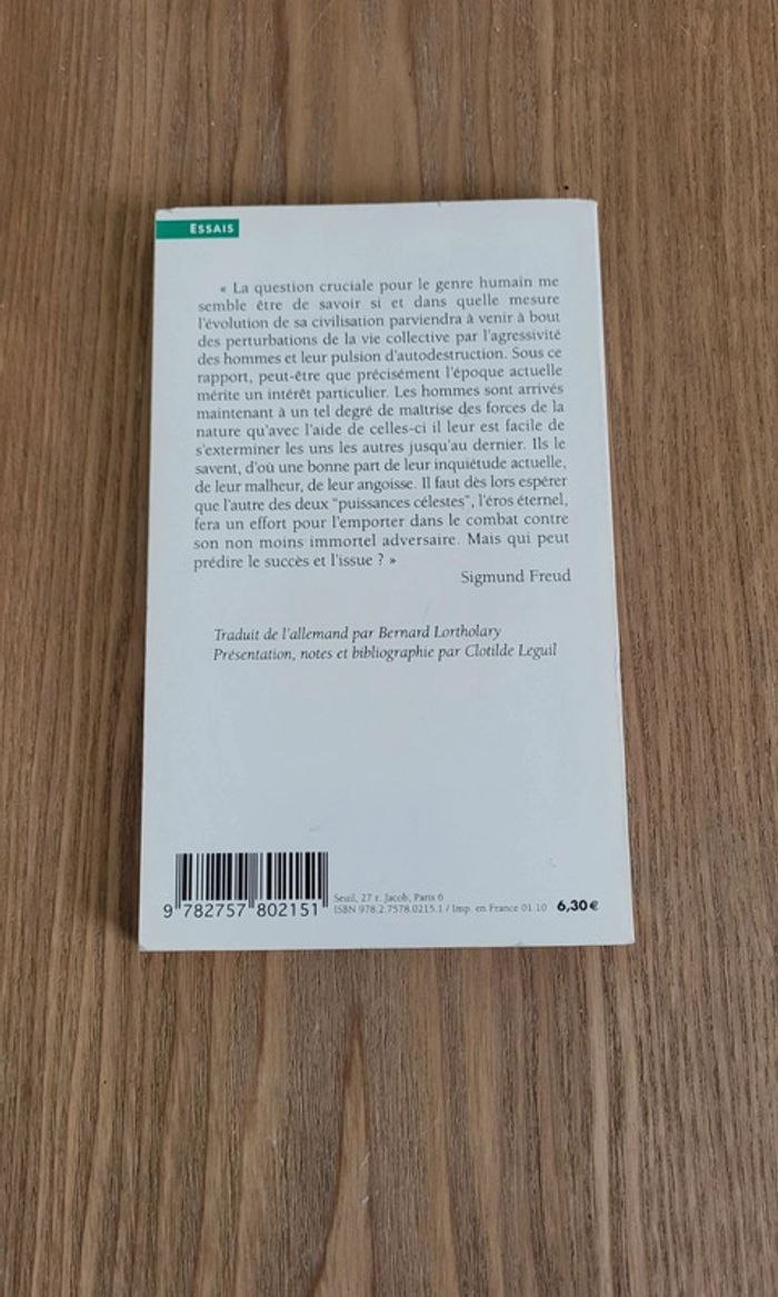 🟣 Livre Le malaise dans la civilisation de Freud 🟣 - photo numéro 2
