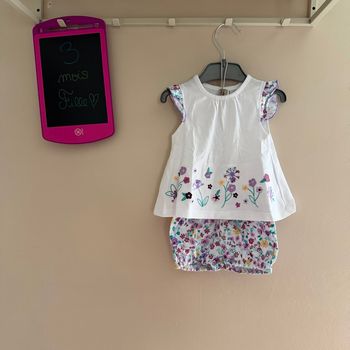 Ensemble d’été, débardeur et short fille  - T3mois - Leclerc