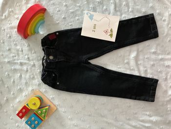 jean marine taille réglable 2 ans tape à l'oeil