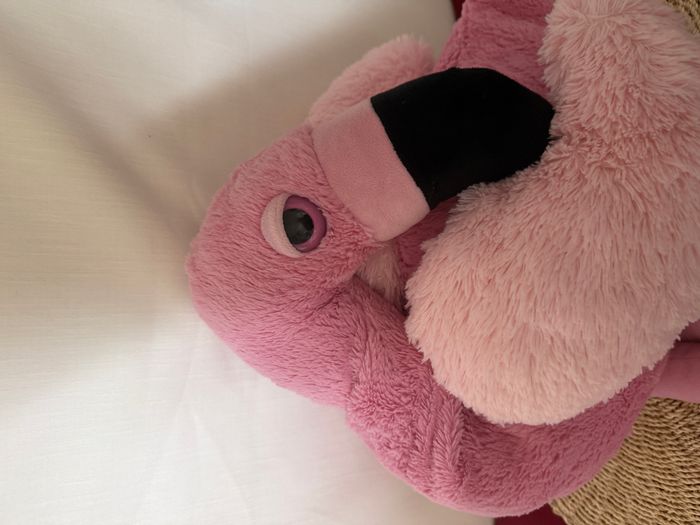 Grande peluche flamant rose - photo numéro 2