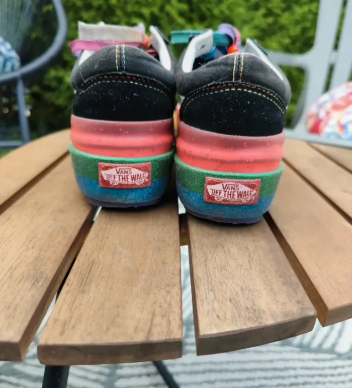 Vans plateforme rainbow/arc en ciel - photo numéro 3