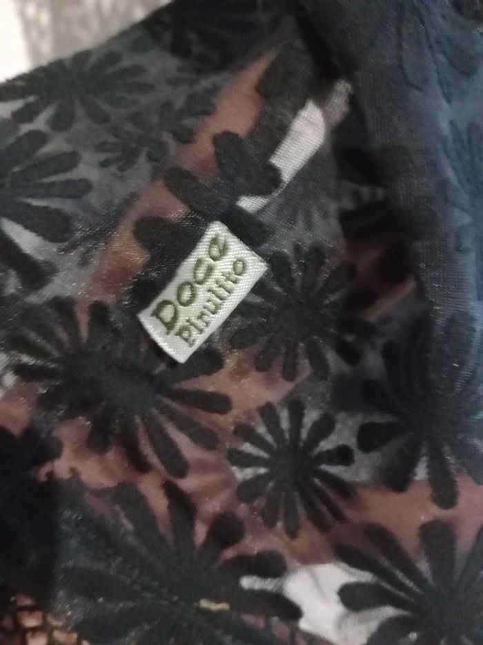 Top femme 38 ajouré  transparent noir c73 - photo numéro 10