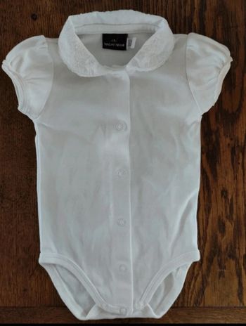 Bodie blanc col brodé 🤍