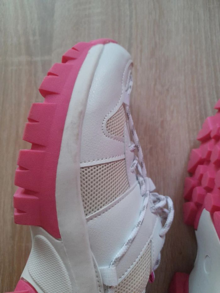 Baskets chunky blanc / fushia - photo numéro 6