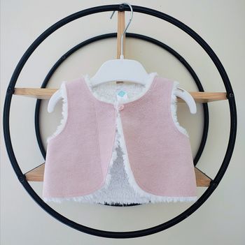 3 mois gilet sans manche double tex