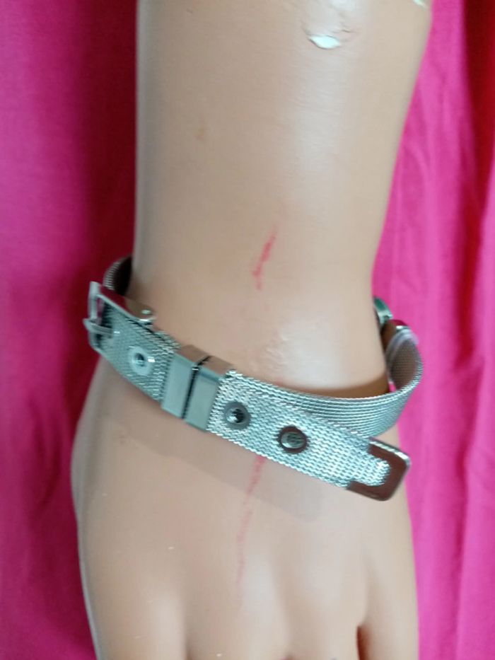 Bracelet à breloques acier inoxydable - photo numéro 2