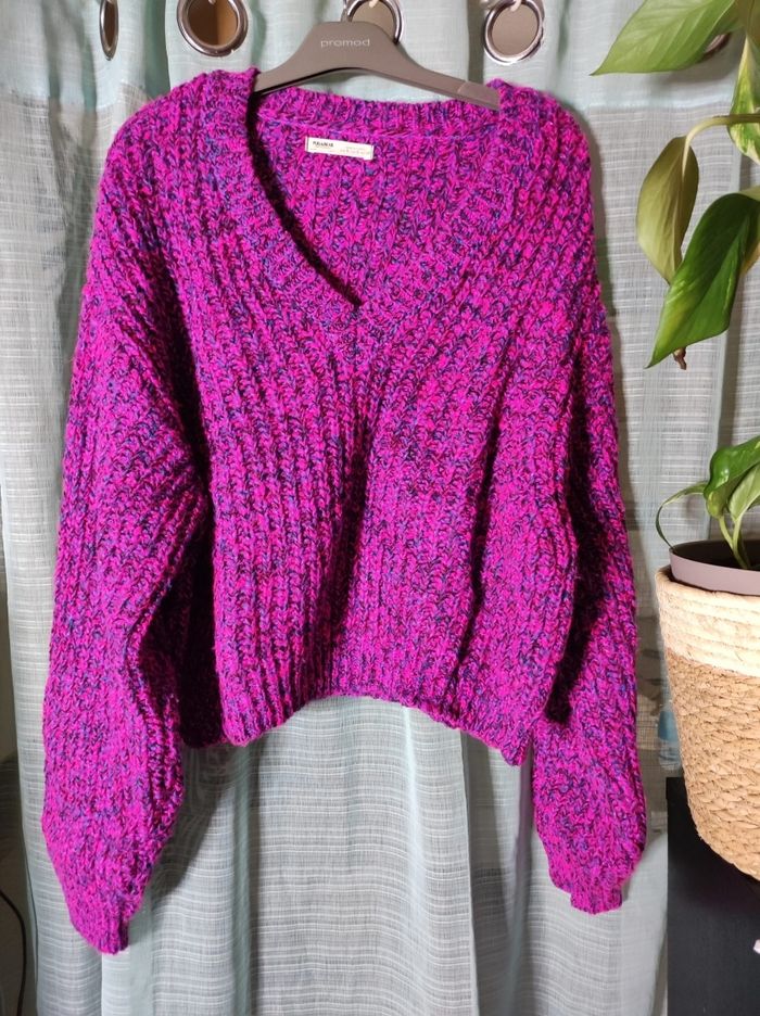 Pull tricot coloré acrylique taille S - photo numéro 2