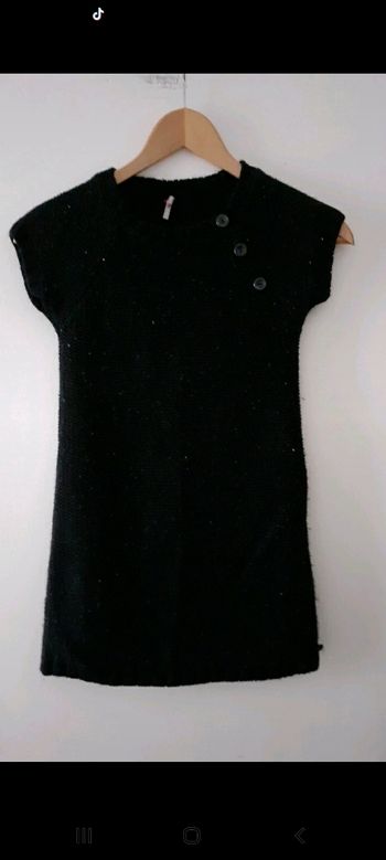 Robe 👗 en laine noir pailleté