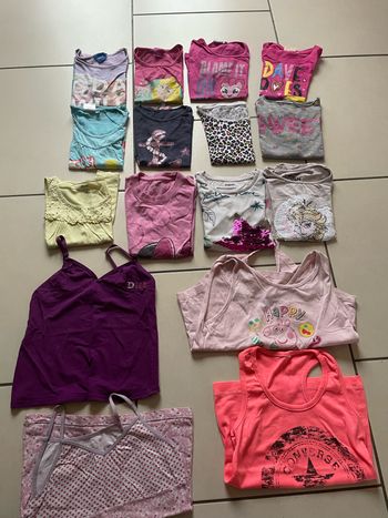 Lot t-shirt manche courte fille 6 ans