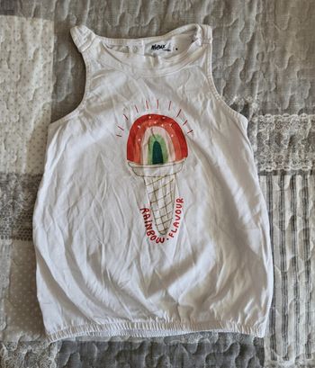 Débardeur blanc gemo 4 ans