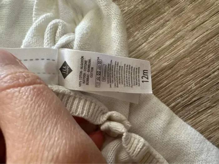 Gilet veste fille blanc petit noeud 12 mois - photo numéro 5