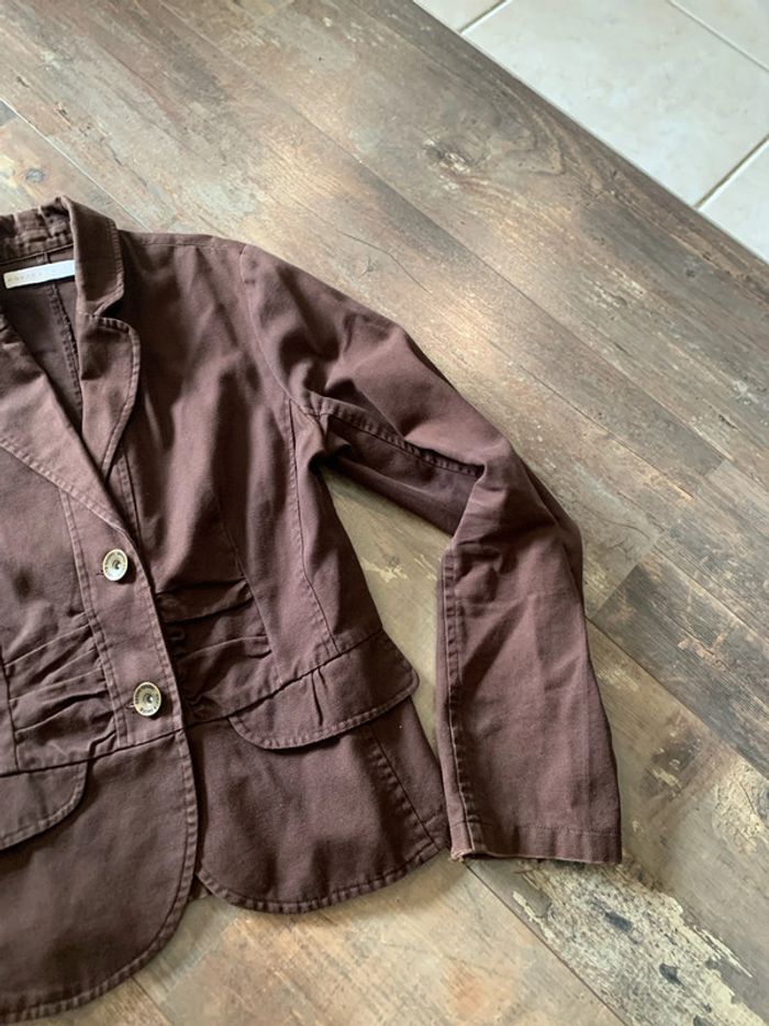 Blazer brun coton - photo numéro 2