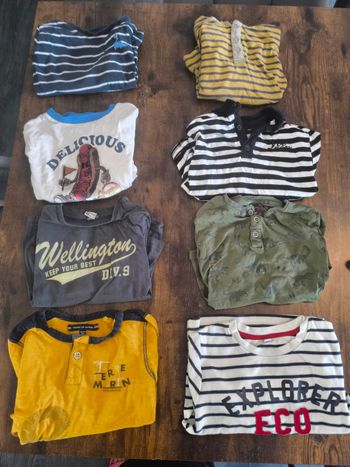 Lot t shirt polo manche longue garçon 3 ans