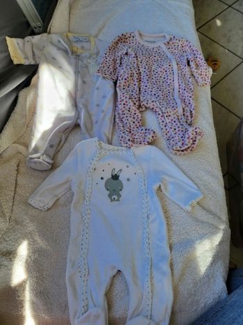 Lot de 6 pyjamas 1 mois fille