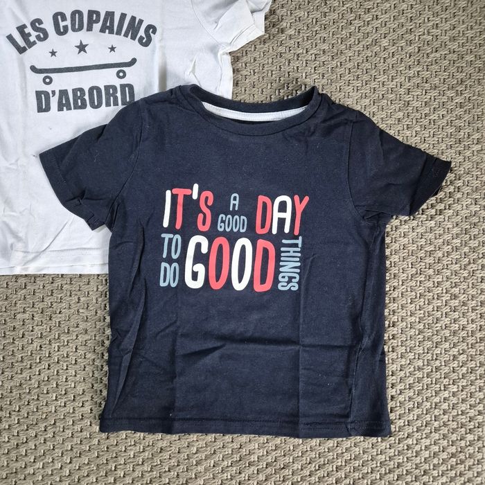 Lot de 2 t-shirts "textes" MC - 3ans - photo numéro 2