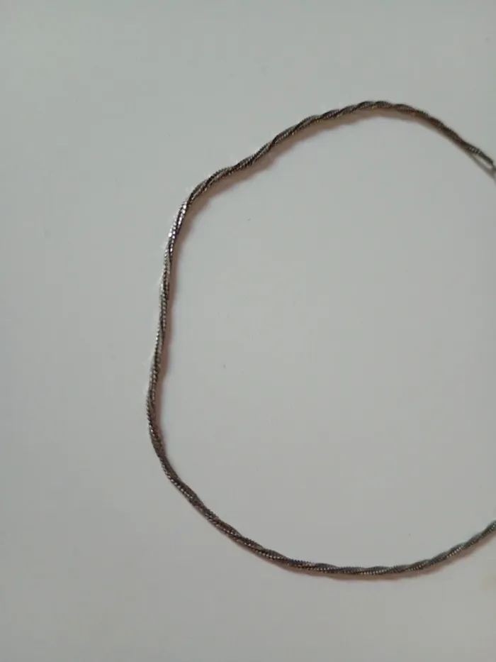 Chaîne de cheville torsadée argent - photo numéro 2