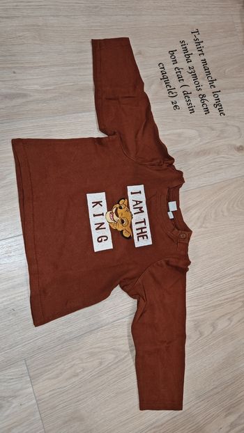 T-shirt manche longue Simba 23mois 86cm orchestra 