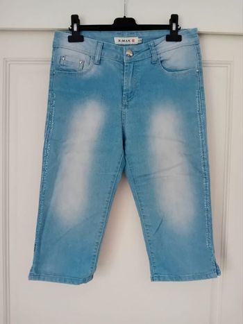 pantacourt en jean bleu 38